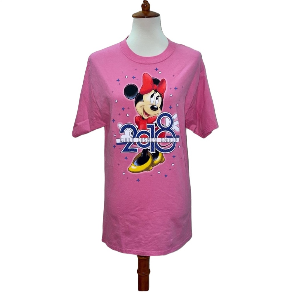 Disney Walt Disney World Minnie 2018 T-Shirt Pink Size Medium
